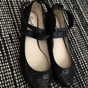 Seychelles Sparkle Black flats from Anthropologie